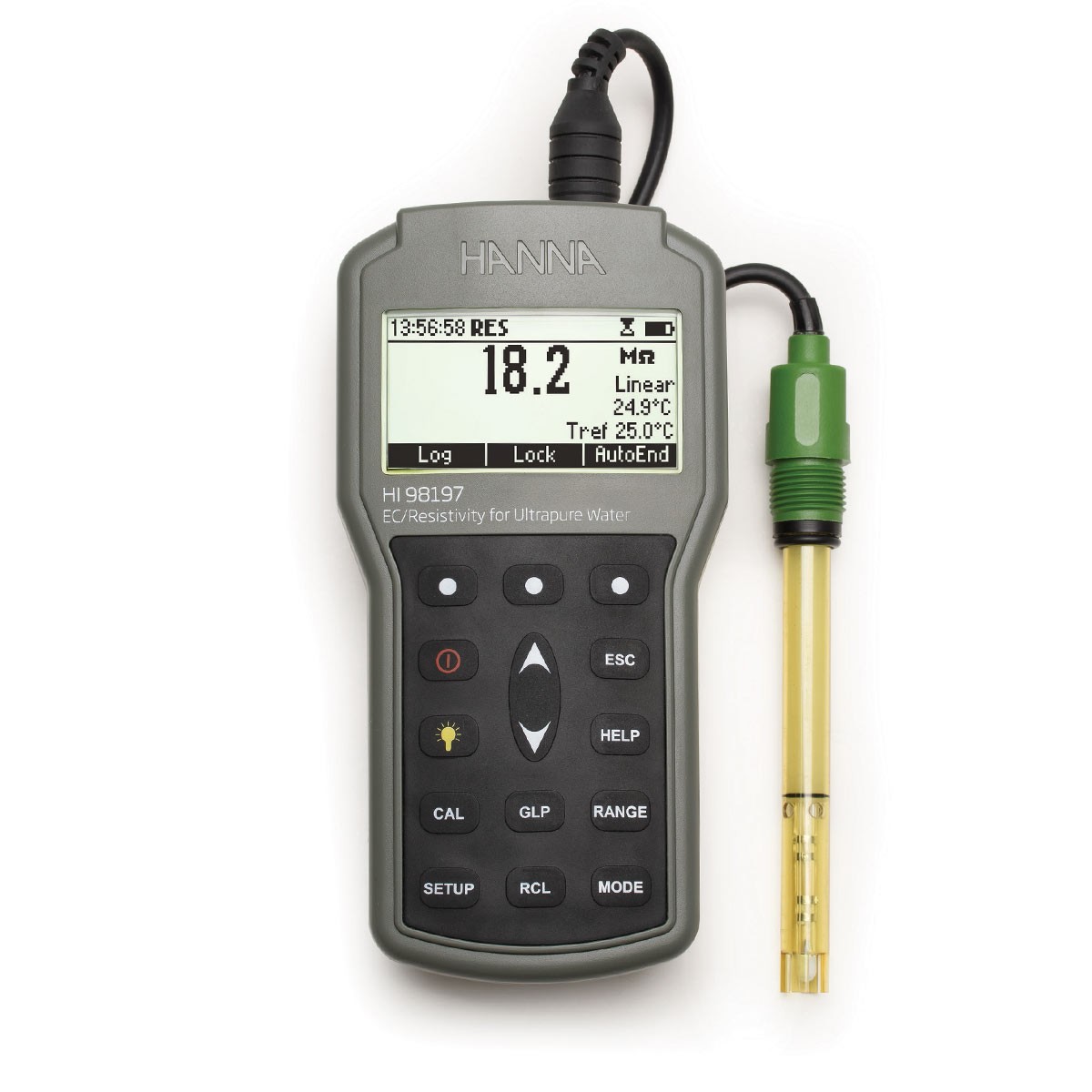HI98197 Portatif Suya Dayanıklı Saf Su EC / Direnç Metre