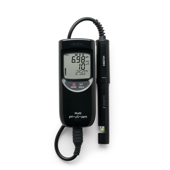 HI991300 -Taşınabilir Su Geçirmez pH / EC / TDS Metre (Düşük Aralık)